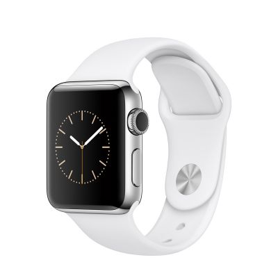 Apple Watch Series 2 Stainless Steel Case with White Sport Band (38mm) - Silver