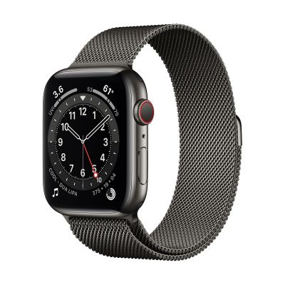 Resigilat Apple Watch S6 GPS + Cellular, 40mm Graphite Stainless Steel Case, Graphite Milanese Loop