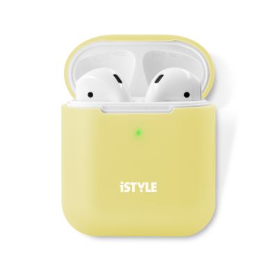 Husa de protectie iSTYLE pentru Apple AirPods (gen.2), Galben