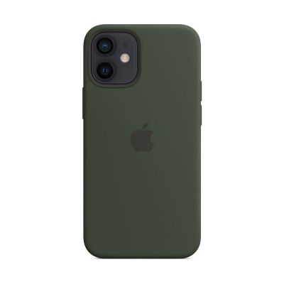 Husa de protectie Apple cu MagSafe pentru iPhone 12 Mini. Silicon, Cypress Green