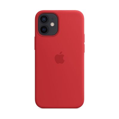 Husa de protectie Apple cu MagSafe pentru iPhone 12 Mini. Silicon, Rosu
