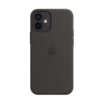 Husa de protectie Apple cu MagSafe pentru iPhone 12 Mini. Silicon, Negru