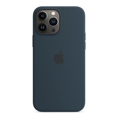Husa de protectie Apple cu MagSafe pentru iPhone 13 Pro Max, Silicon, Abyss Blue
