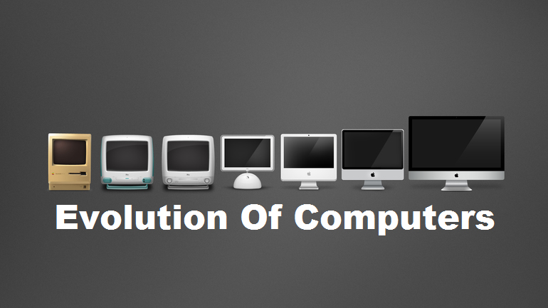 evolutia computerelor mac pe fundal gri