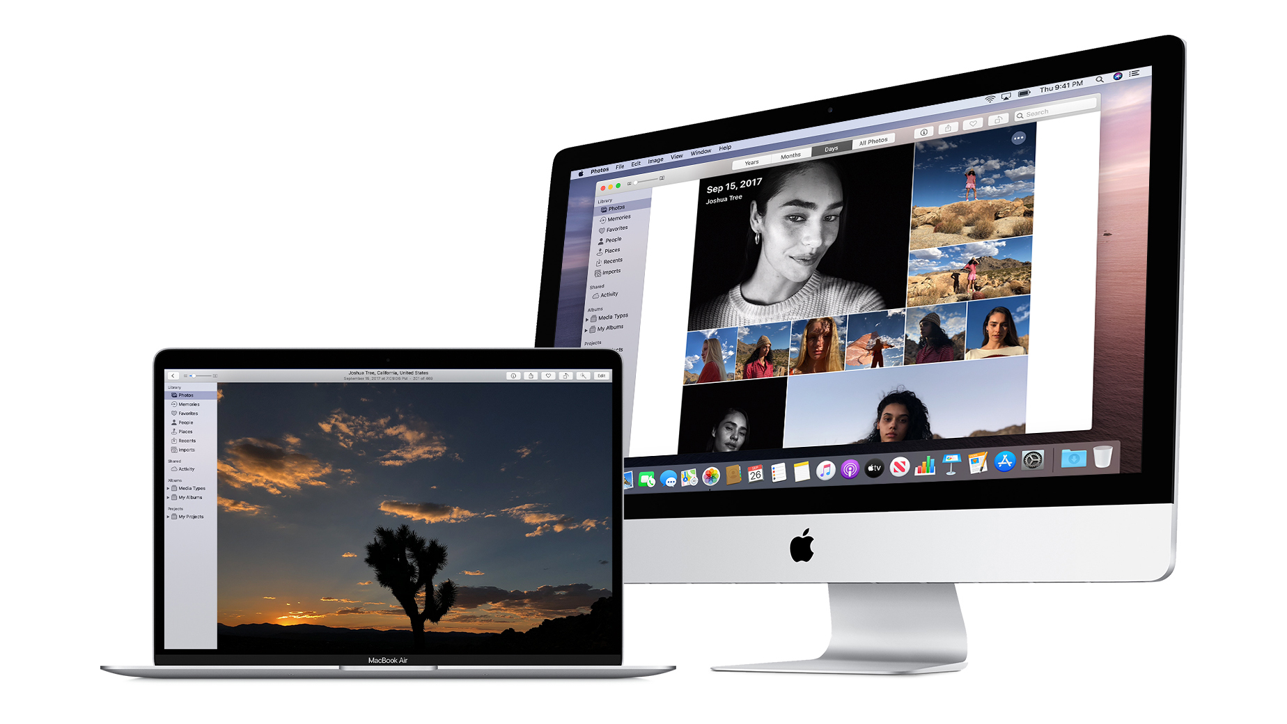 macbook si mac pe fundal alb