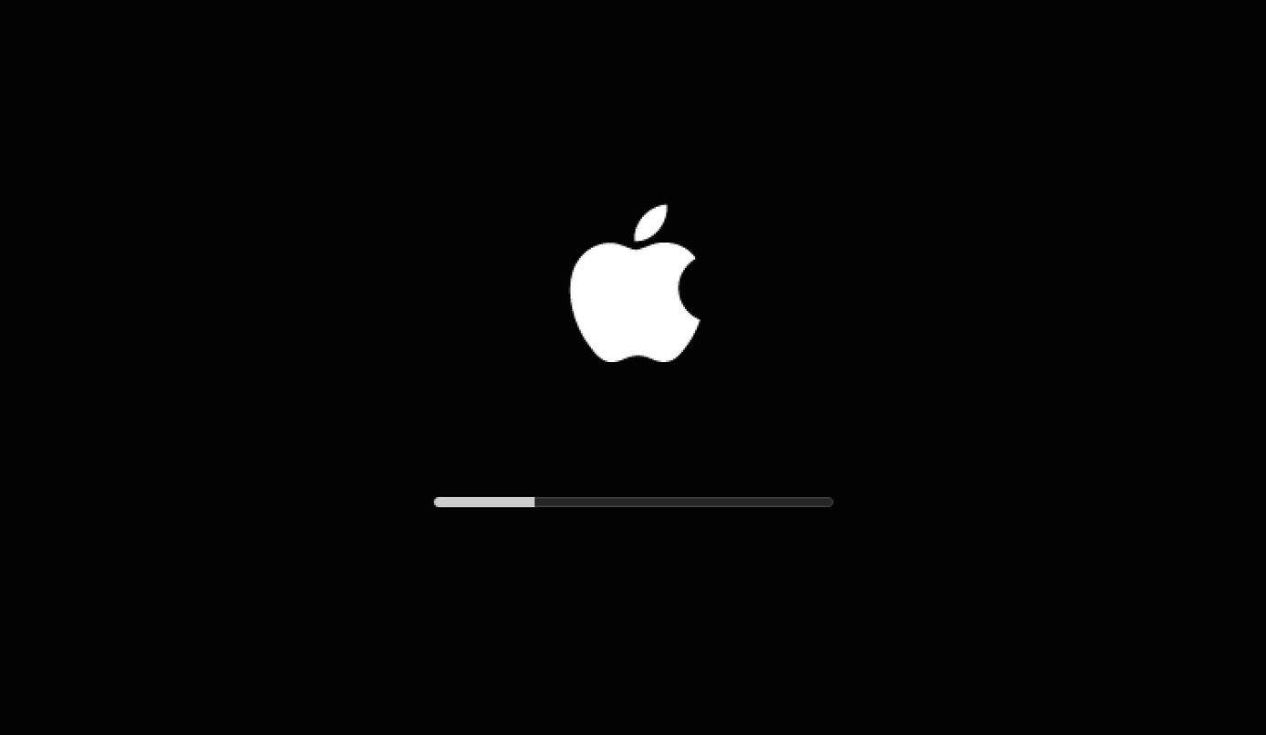 logo apple pe fundal negru