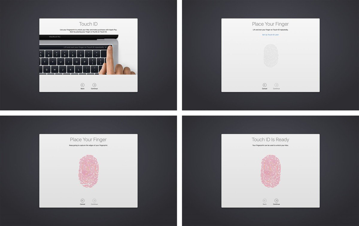 instructiuni pentur touch id pe fundal gri