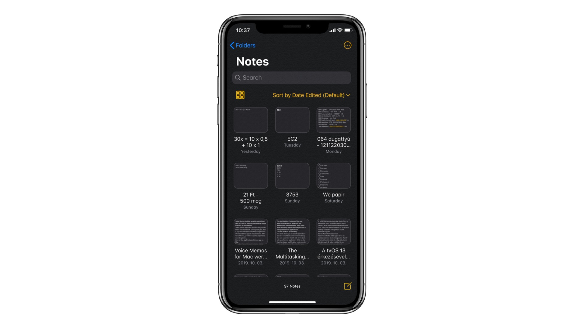 notes pe iphone