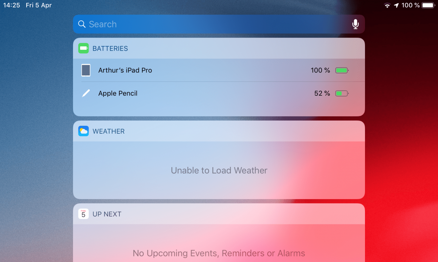 widget batteries pentru apple pencil