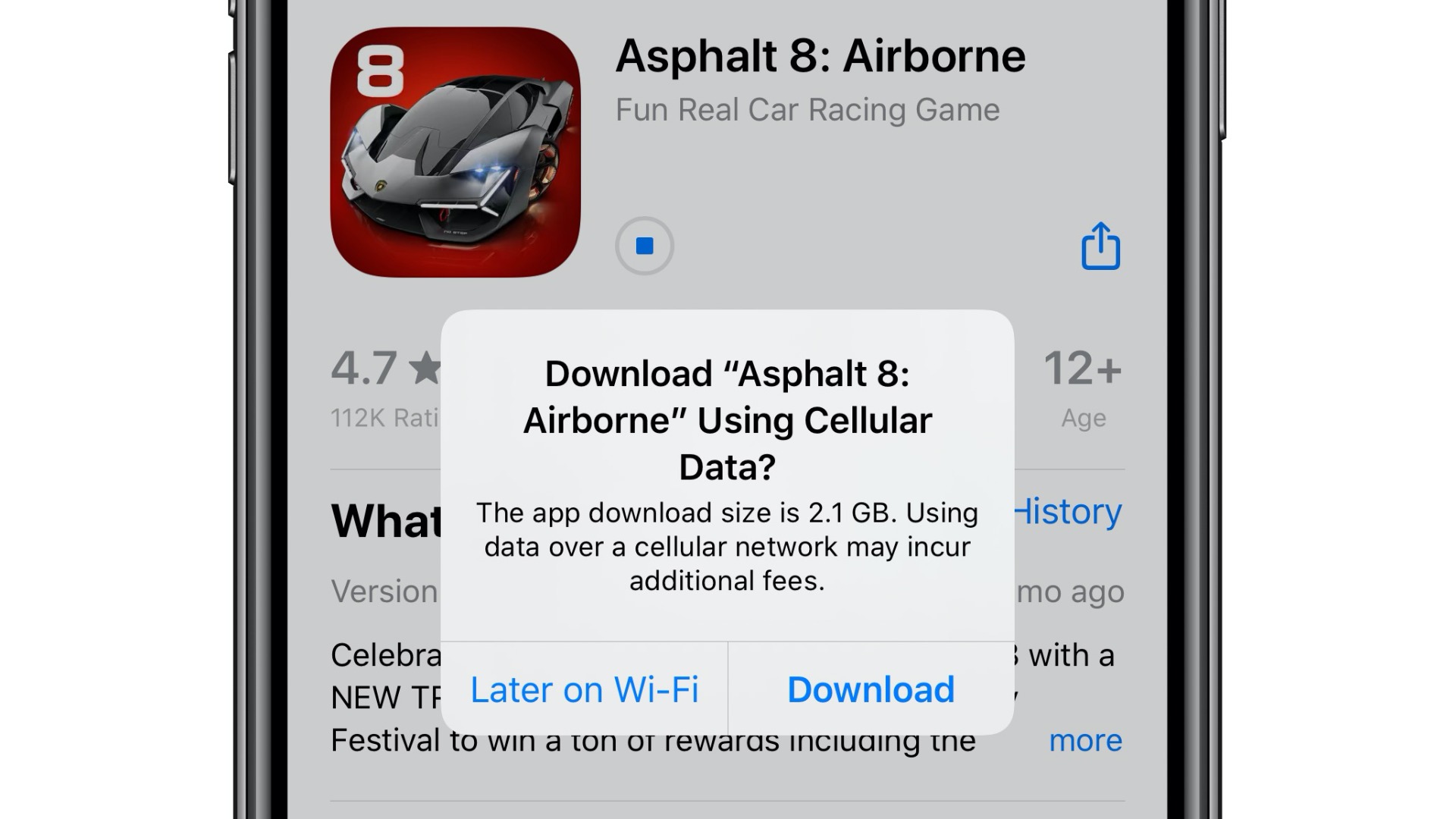 mesaj descarcare aplicatie iphone
