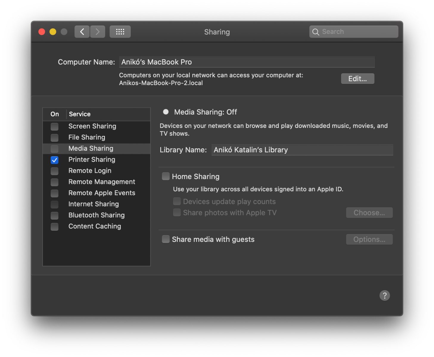 screenshot sharing de pe mac pe fundal negru