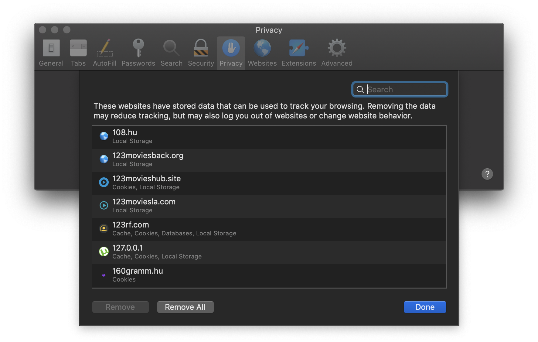configurarea safari mac