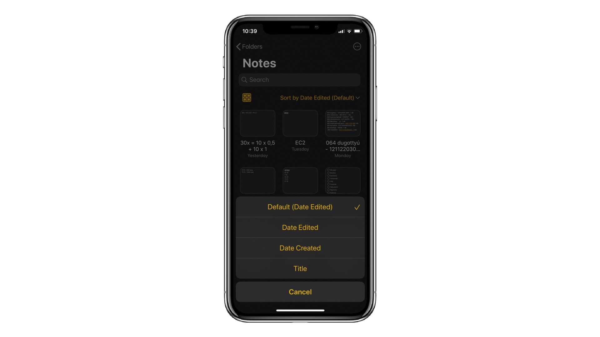 notes pe iphone