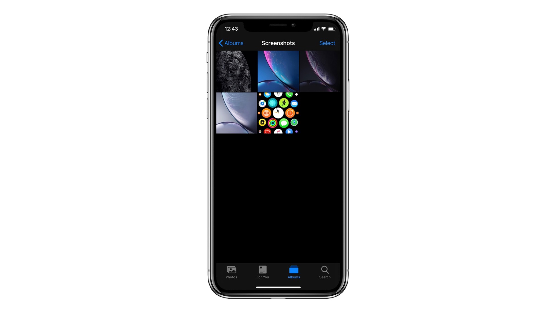 galerie screenshtos pe iphone