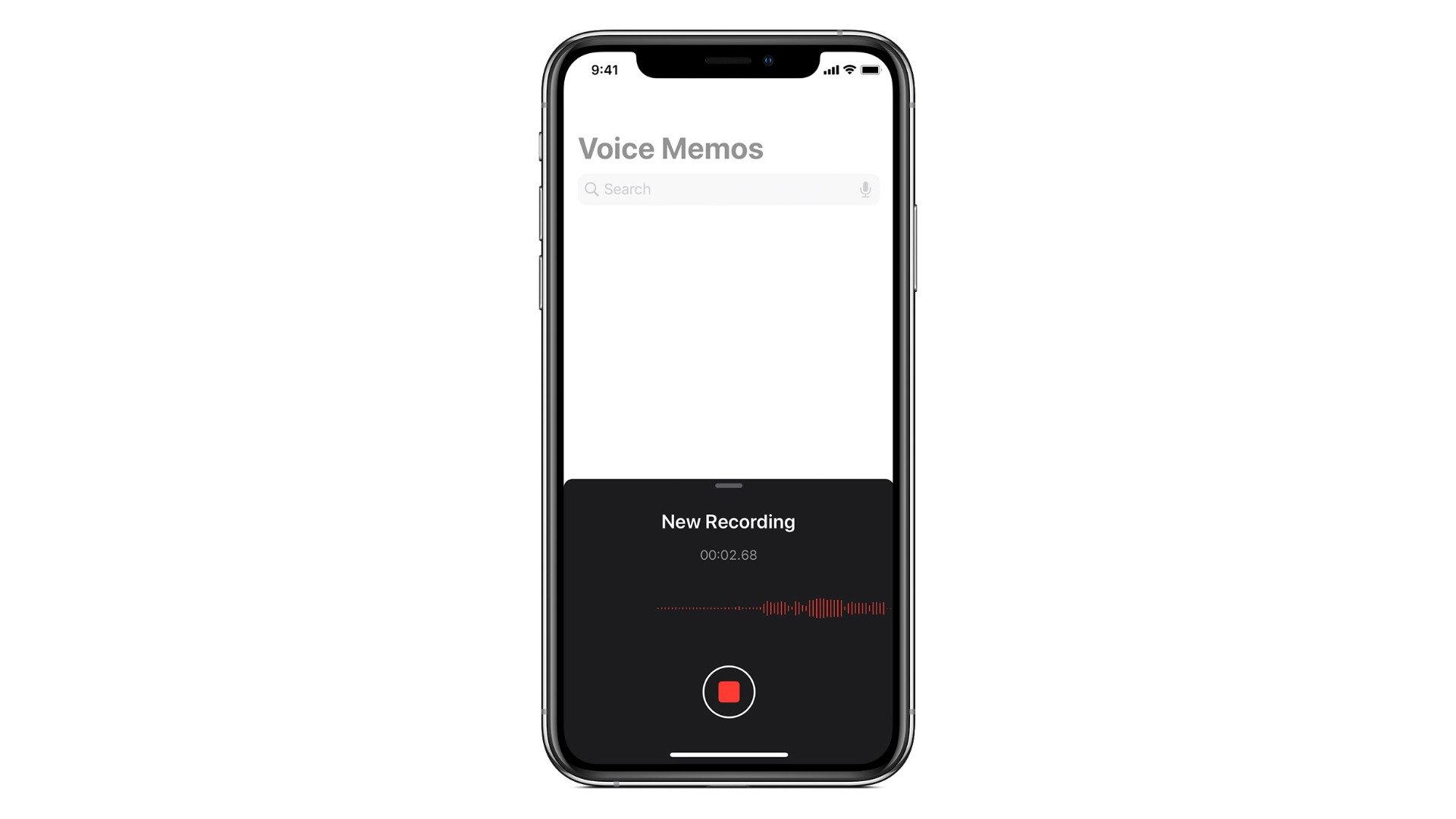 iphone cu aplicatia voice memos