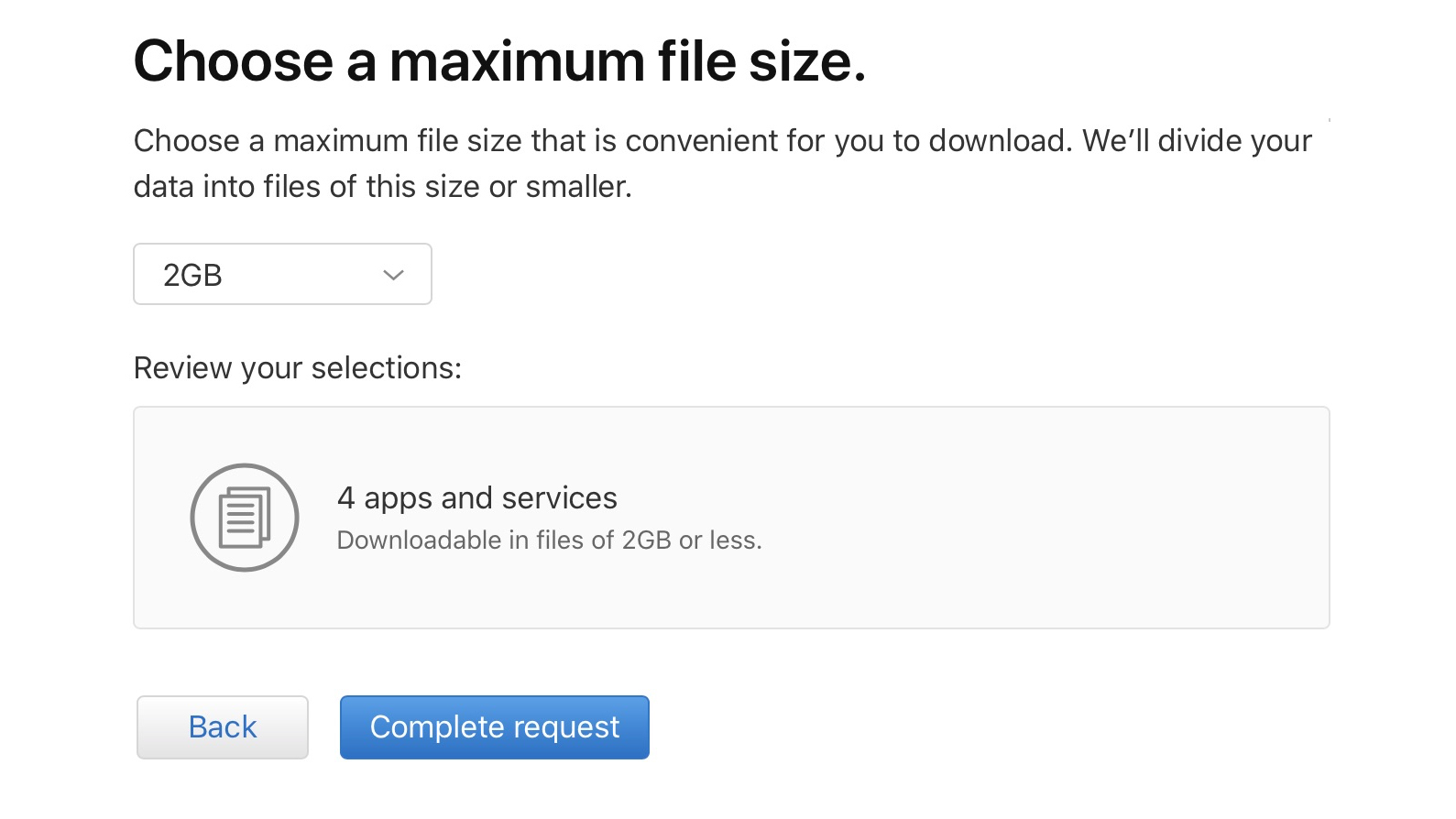 screenshot choose a maximum size