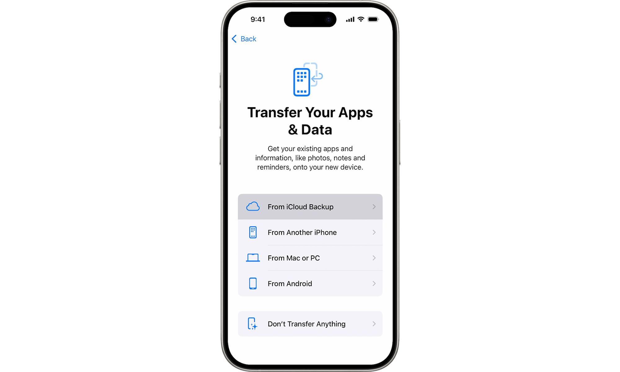 Trecerea la un iPhone nou