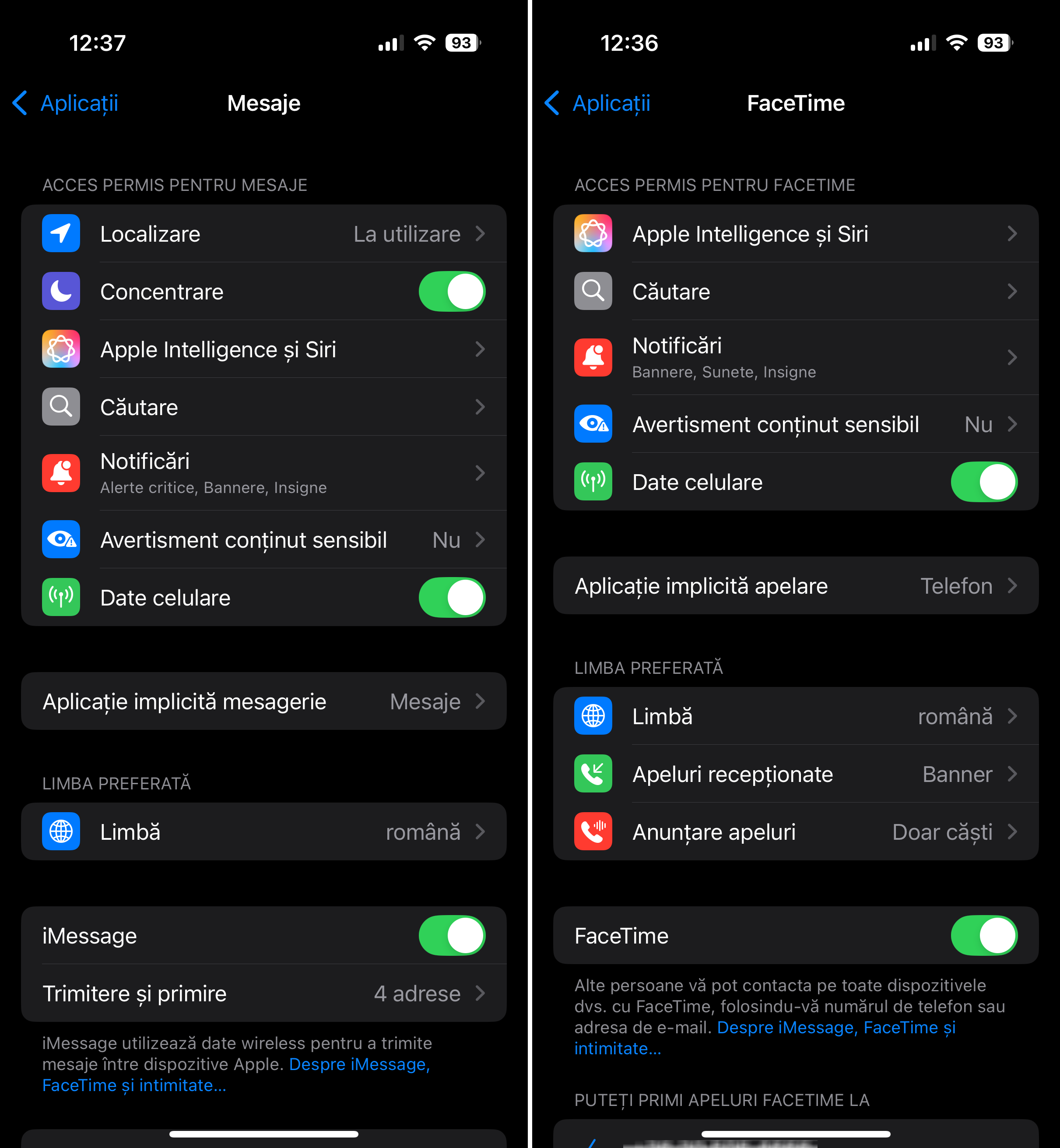 Pentru a porni iMessage pe iPhone