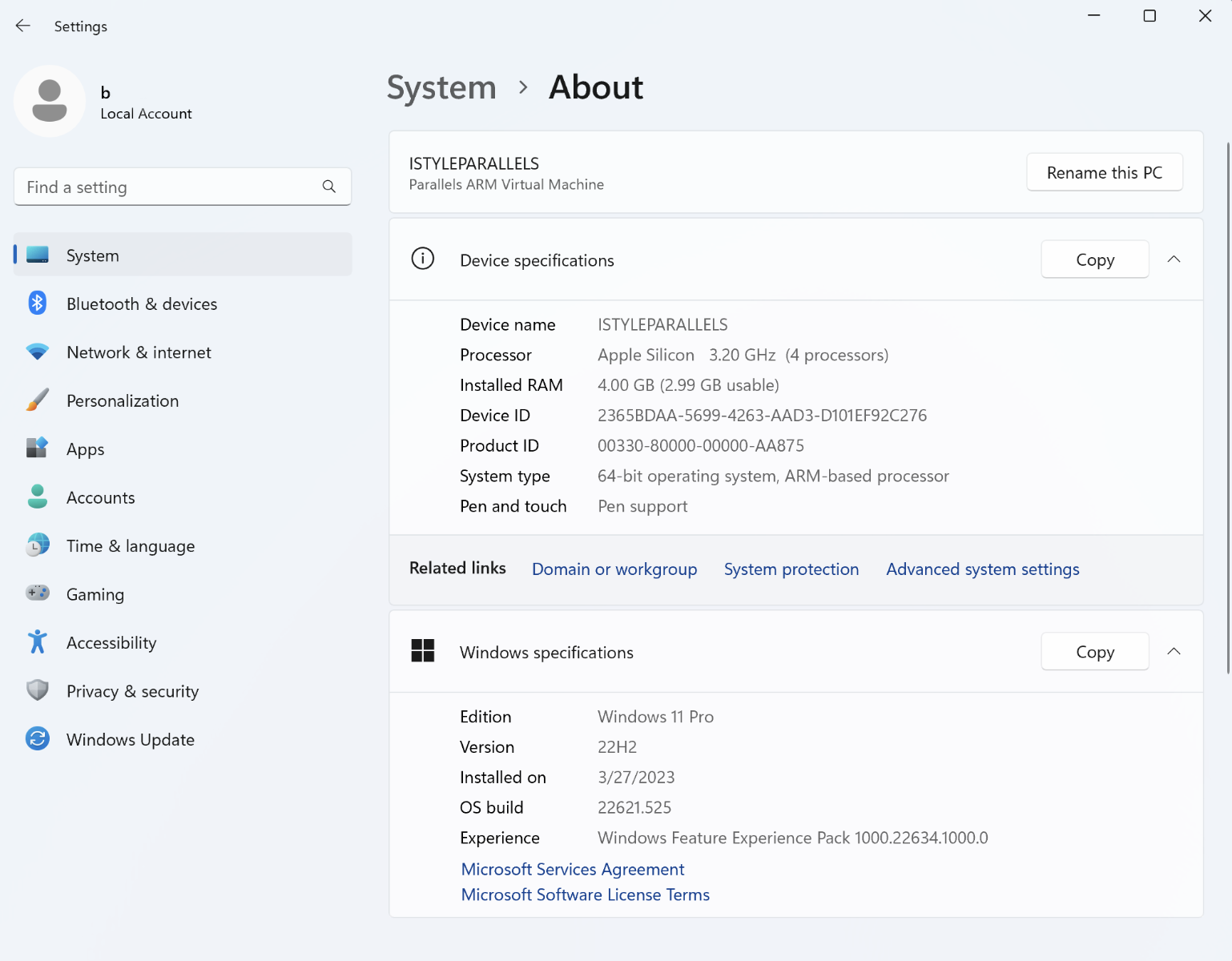 Rularea Windows pe un Mac