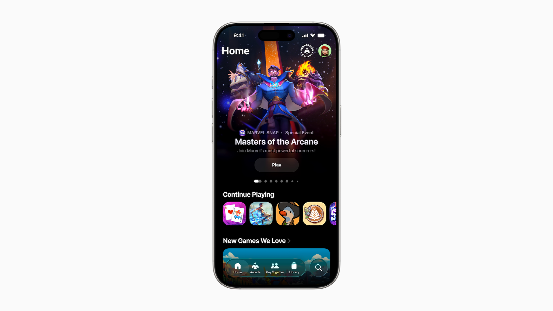 A sosit Apple Games