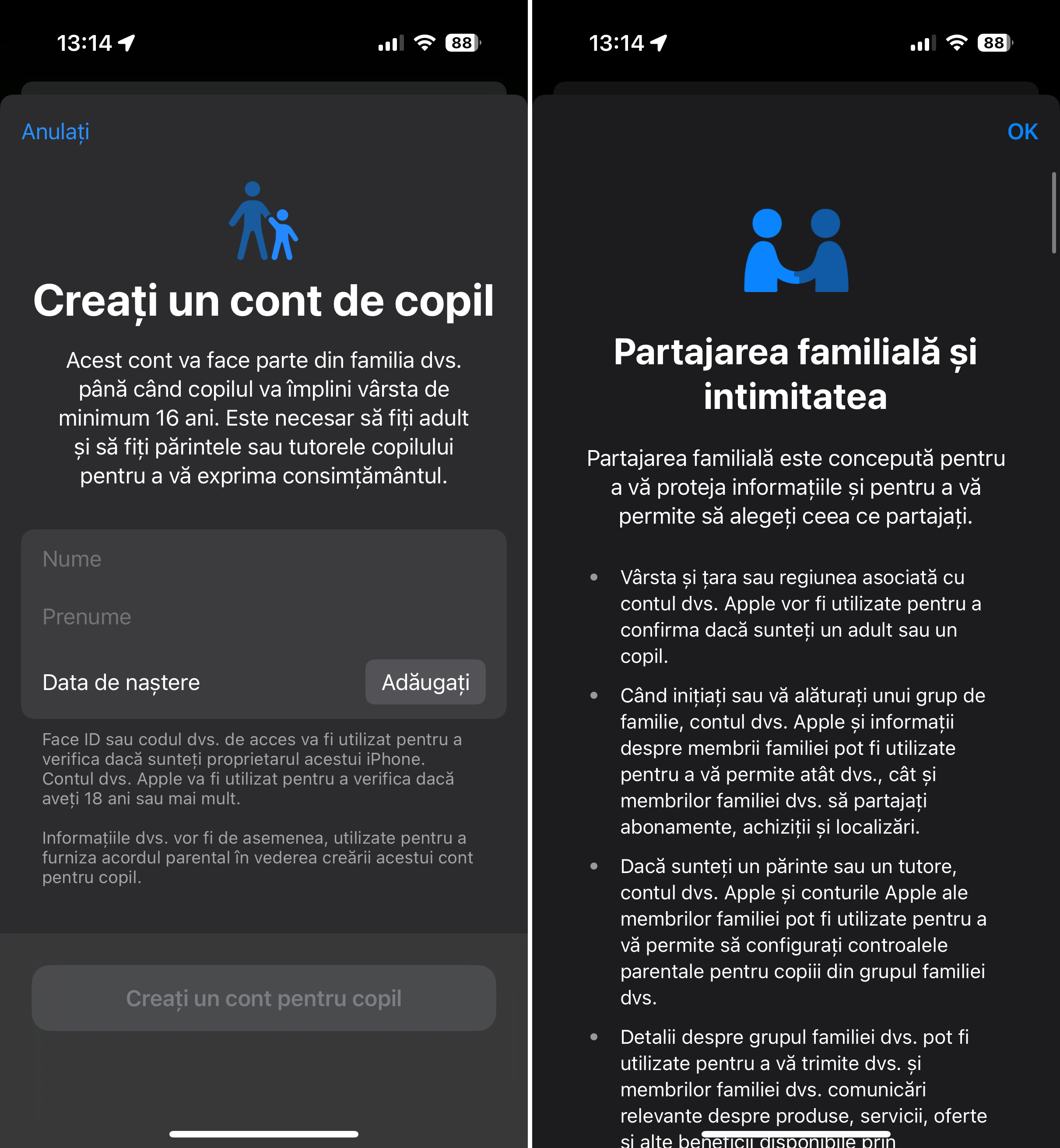 Setarea controlului parental pe iPhone