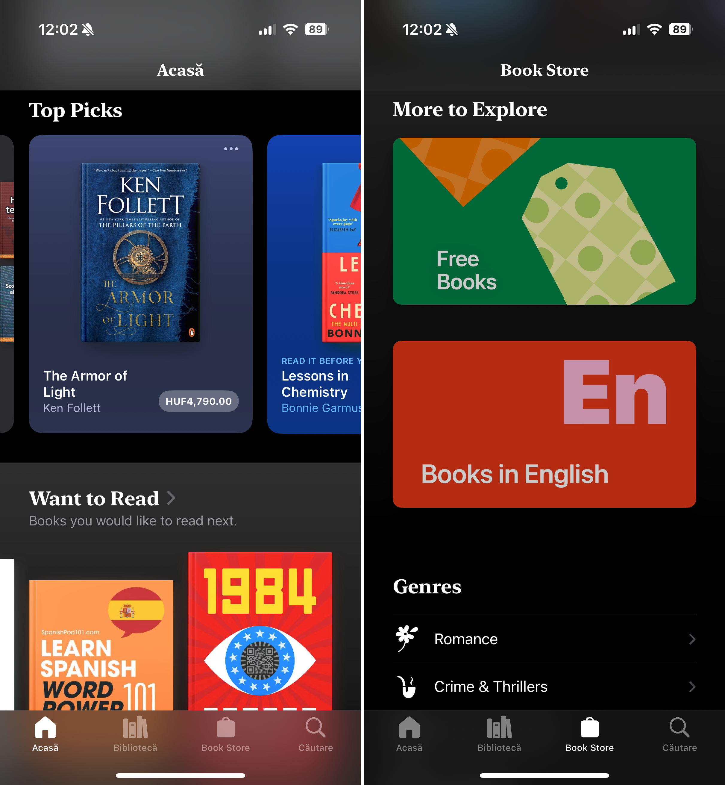 Apple Books pe iPhone